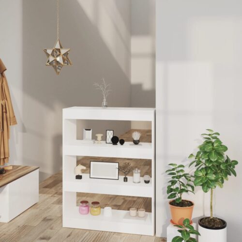 Book Cabinet/Room Divider White 80x30x103cm Engineered wood