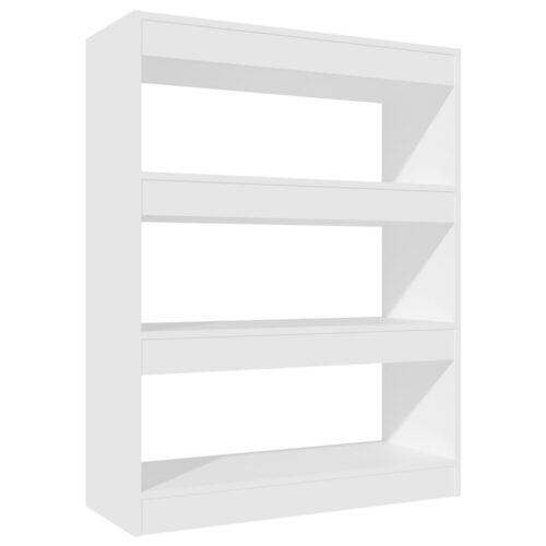 Book Cabinet/Room Divider White 80x30x103cm Engineered wood - Image 2