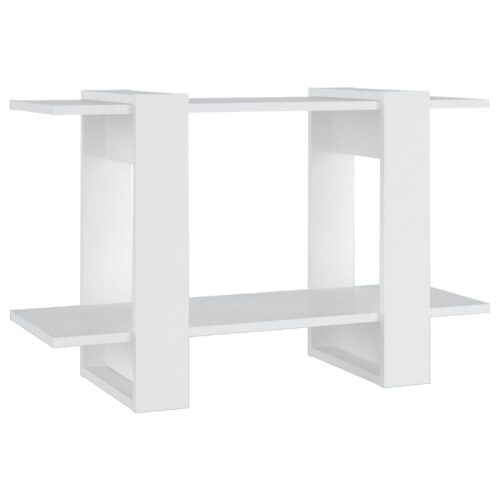 Book Cabinet/Room Divider White 80x30x51cm - Image 2