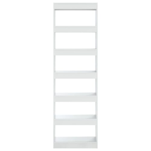 Book Cabinet/Room Divider High Gloss White 60x30x198cm - Image 5