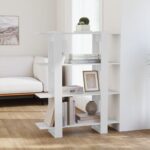 Book Cabinet/Room Divider White 100x30x123.5cm