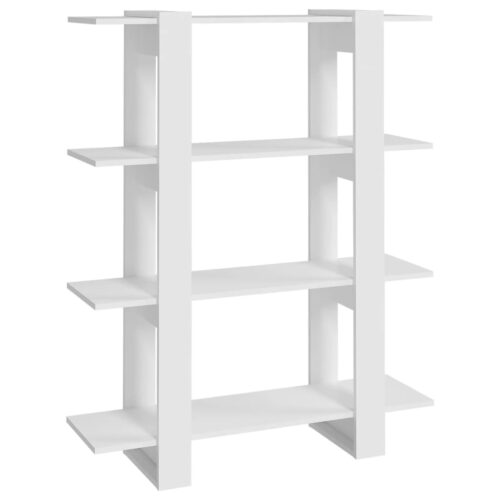 Book Cabinet/Room Divider White 100x30x123.5cm - Image 2