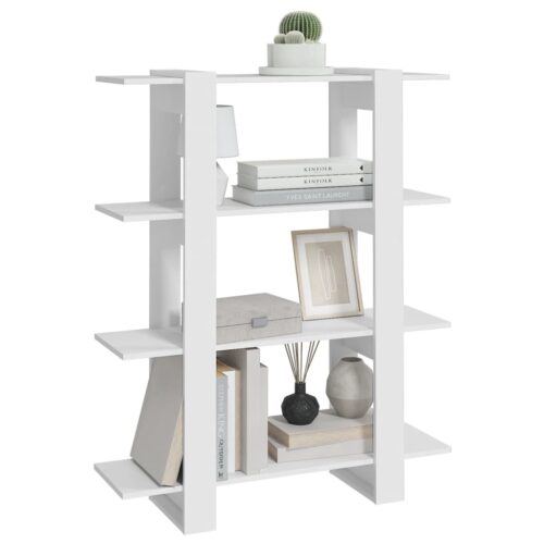 Book Cabinet/Room Divider White 100x30x123.5cm - Image 5