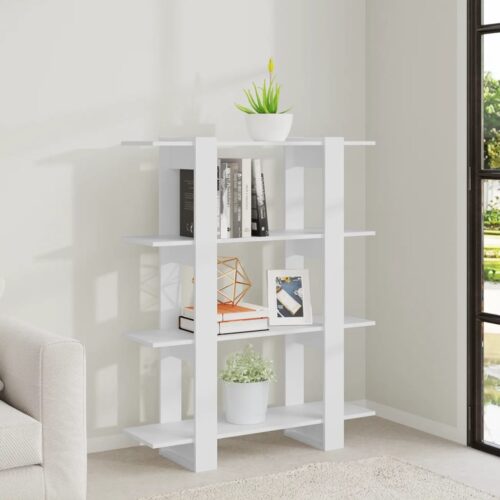Book Cabinet/Room Divider White 100x30x123.5cm - Image 6