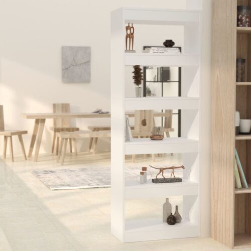 Book Cabinet/Room Divider White 60x30x166cm Engineered Wood