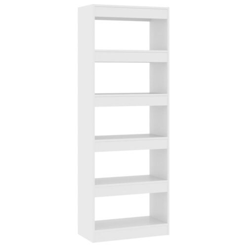 Book Cabinet/Room Divider White 60x30x166cm Engineered Wood - Image 2