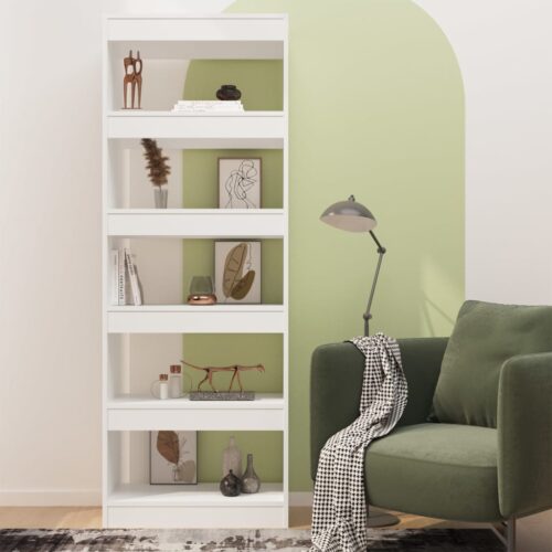 Book Cabinet/Room Divider White 60x30x166cm Engineered Wood - Image 3