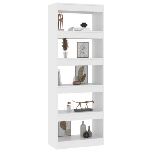 Book Cabinet/Room Divider White 60x30x166cm Engineered Wood - Image 4