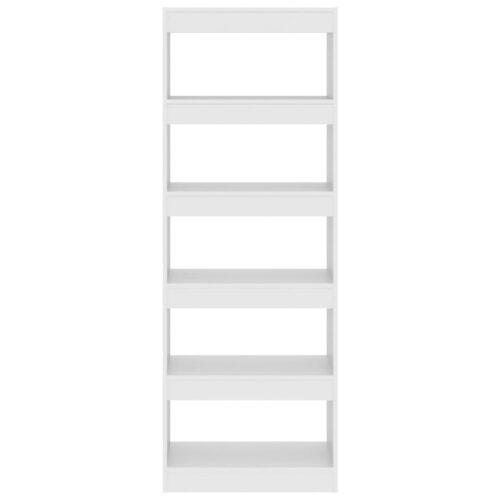 Book Cabinet/Room Divider White 60x30x166cm Engineered Wood - Image 5