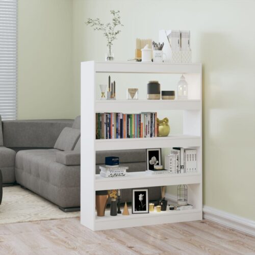 Book Cabinet/Room Divider White 100x30x135cm - Image 8