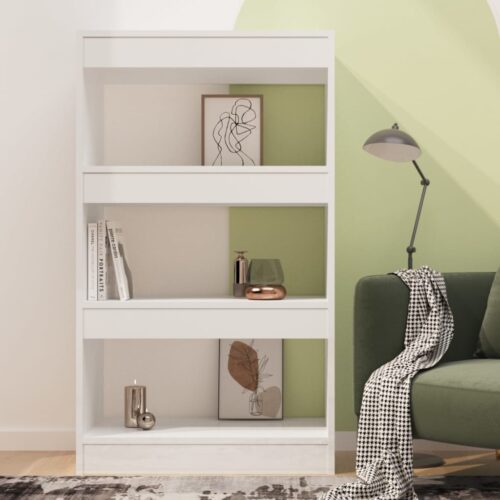 Book Cabinet/Room Divider High Gloss White 60x30x103cm Engineered Wood - Image 3