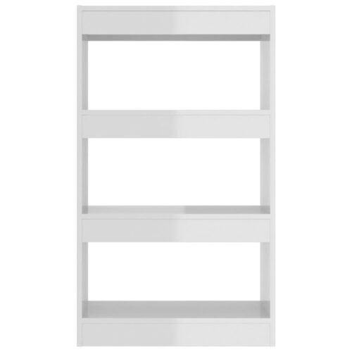 Book Cabinet/Room Divider High Gloss White 60x30x103cm Engineered Wood - Image 5