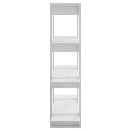 Book Cabinet/Room Divider High Gloss White 100x30x123.5cm - Image 4