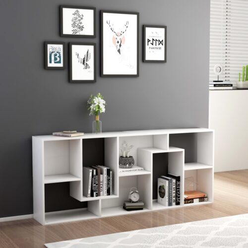 Book Cabinet White 67x24x161cm Engineered Wood - Image 3
