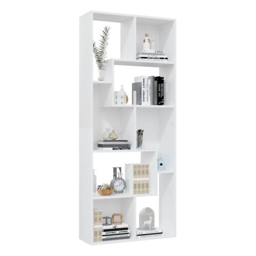 Book Cabinet White 67x24x161cm Engineered Wood - Image 4