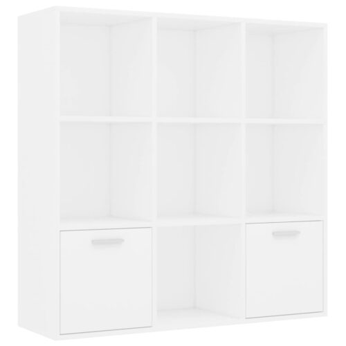 Book Cabinet White 98x30x98cm Engineered Wood - Image 2