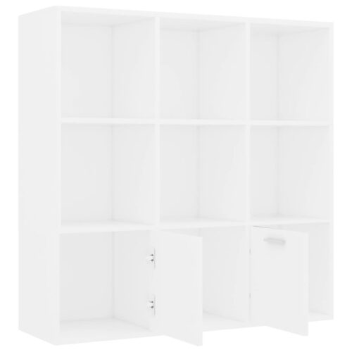 Book Cabinet White 98x30x98cm Engineered Wood - Image 5