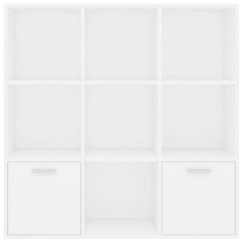 Book Cabinet White 98x30x98cm Engineered Wood - Image 7