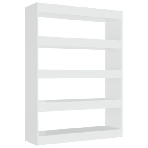 Book Cabinet/Room Divider High Gloss White 100x30x135cm - Image 2