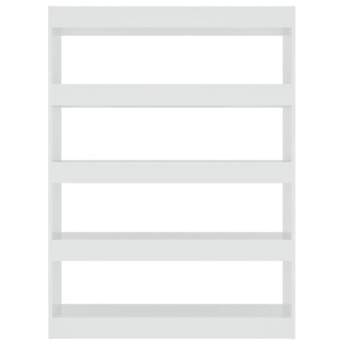 Book Cabinet/Room Divider High Gloss White 100x30x135cm - Image 3
