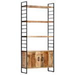 4-Tier Bookcase 80x30x180cm Rough Mango Wood