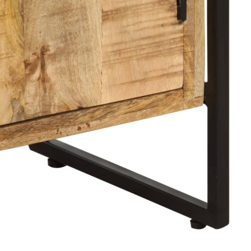 4-Tier Bookcase 80x30x180cm Rough Mango Wood - Image 7