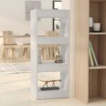 Book Cabinet/Room Divider High Gloss White 40x30x103cm Engineered Wood