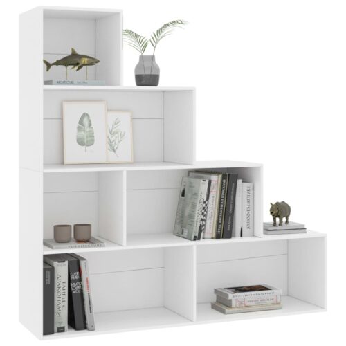 Book Cabinet/Room Divider White 155x24x160cm Engineered Wood - Image 3