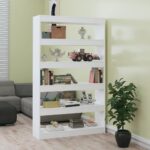 Book Cabinet/Room Divider High Gloss White 100x30x166cm