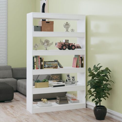 Book Cabinet/Room Divider High Gloss White 100x30x166cm