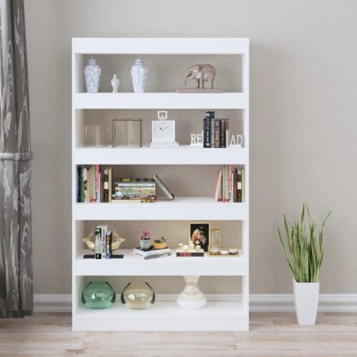 Book Cabinet/Room Divider High Gloss White 100x30x166cm - Image 3