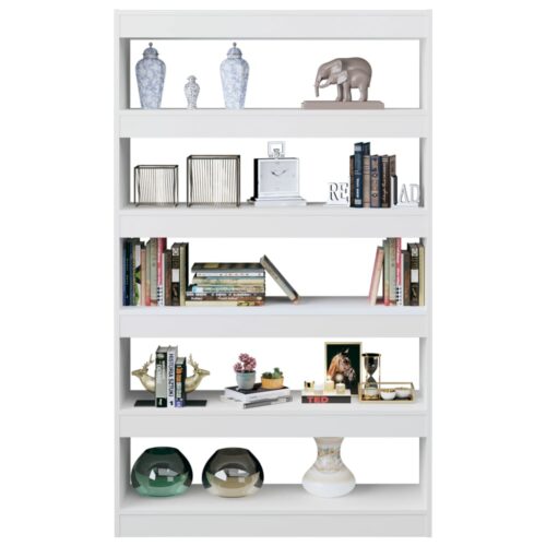Book Cabinet/Room Divider High Gloss White 100x30x166cm - Image 4
