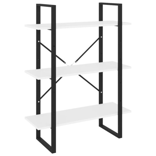 Book Cabinet White 80x30x105cm Engineered Wood - Image 2