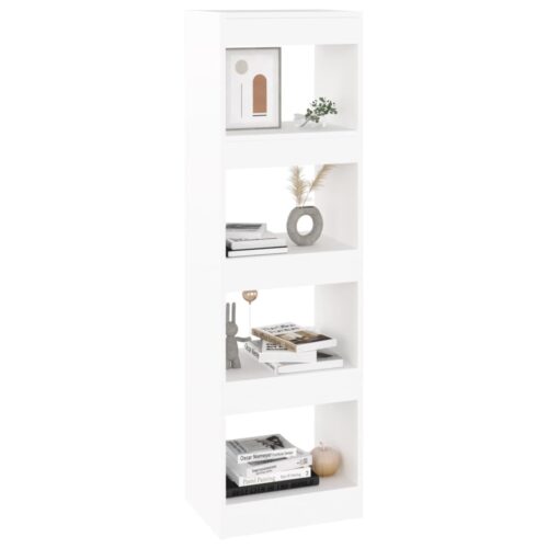 Book Cabinet/Room Divider White 40x30x135cm - Image 5