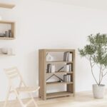 4-Tier Bookcase 80x30x110cm Solid Wood Acacia