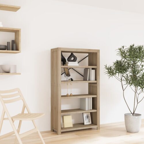 5-Tier Bookcase 80x30x140cm Solid Wood Acacia