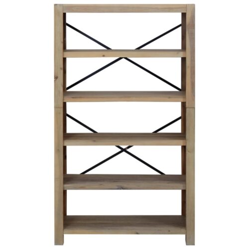 5-Tier Bookcase 80x30x140cm Solid Wood Acacia - Image 3