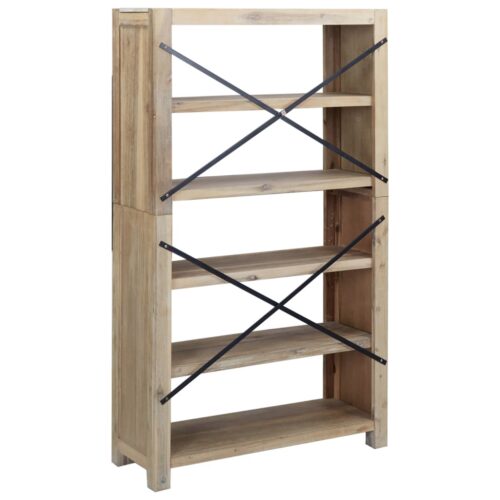 5-Tier Bookcase 80x30x140cm Solid Wood Acacia - Image 5