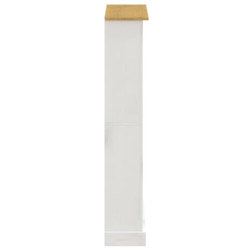 4-Tier Bookcase Mexican Pine Corona Range White 81x29x150cm - Image 4