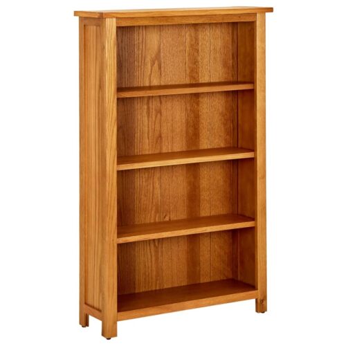 4-Tier Bookcase 70x22x110cm Solid Oak Wood