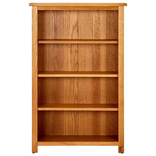 4-Tier Bookcase 70x22x110cm Solid Oak Wood - Image 2