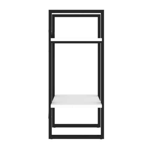 2-Tier Book Cabinet White 40x30x70cm Engineered Wood - Image 5