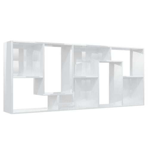 Book Cabinet High Gloss White 67x24x161cm Engineered Wood - Image 6