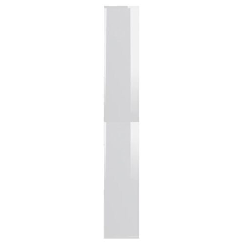 Book Cabinet High Gloss White 67x24x161cm Engineered Wood - Image 9