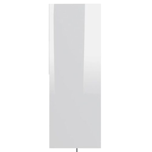 Book Cabinet High Gloss White 67x24x161cm Engineered Wood - Image 10