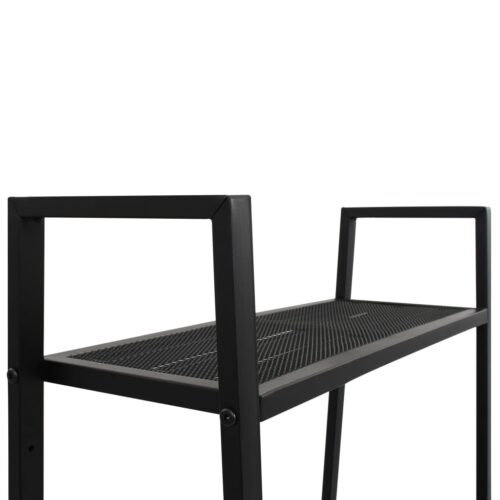 Ladder Bookcase 4 Tiers Metal Black - Image 4