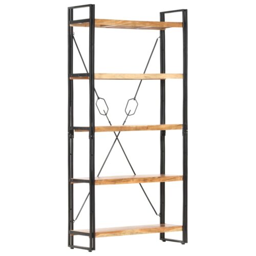 5-Tier Bookcase 90x30x180cm Solid Acacia Wood
