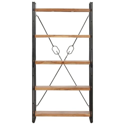 5-Tier Bookcase 90x30x180cm Solid Acacia Wood - Image 2