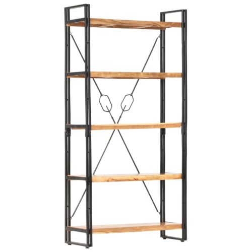 5-Tier Bookcase 90x30x180cm Solid Acacia Wood - Image 7