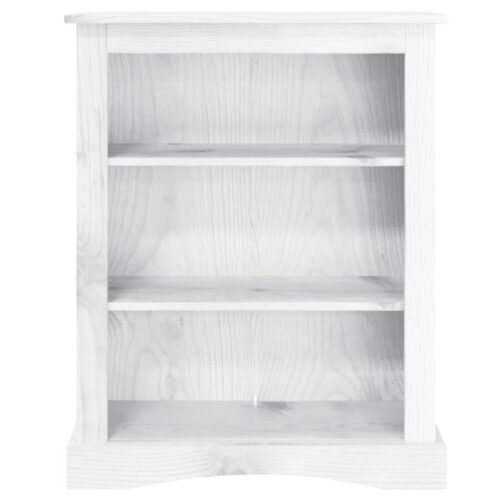 3-Tier Bookcase Mexican Pine Corona Range White 81x29x100cm - Image 4